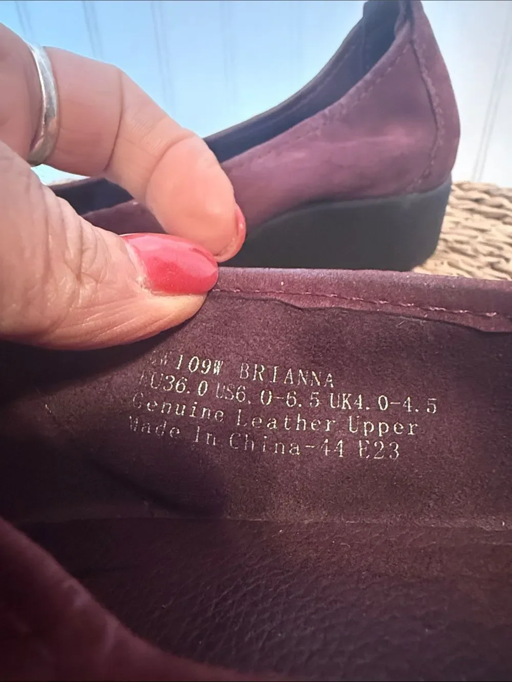 Aetrex Brianna Burgundy Casual Slip-On Flats - EU 36 (6-6.5)